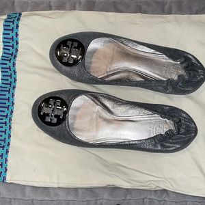 Tory Burch Reva flats pewter